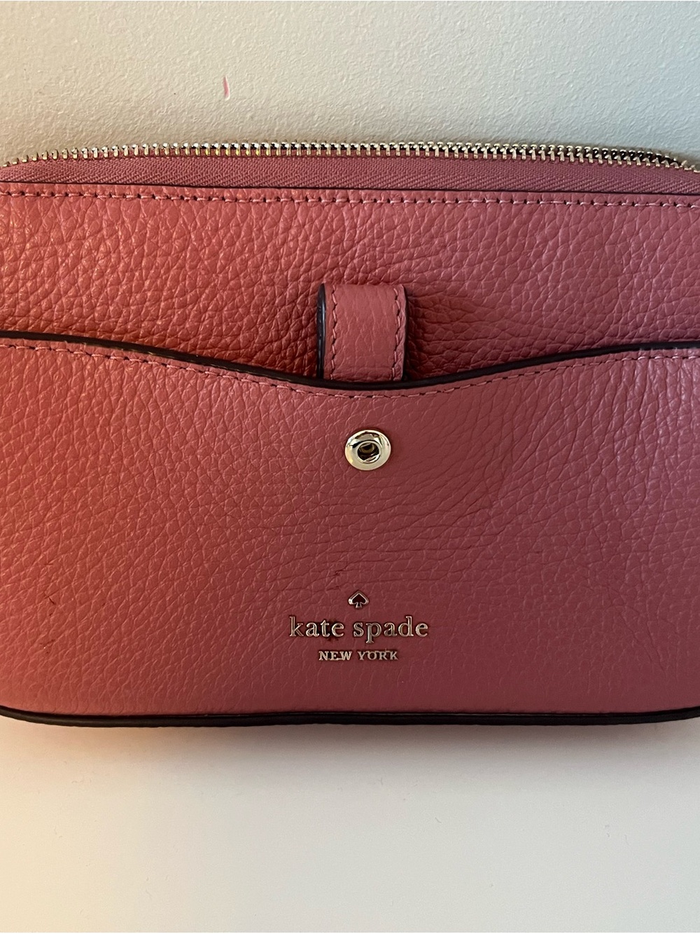 kate spade rose pink pebbled leather crossbody